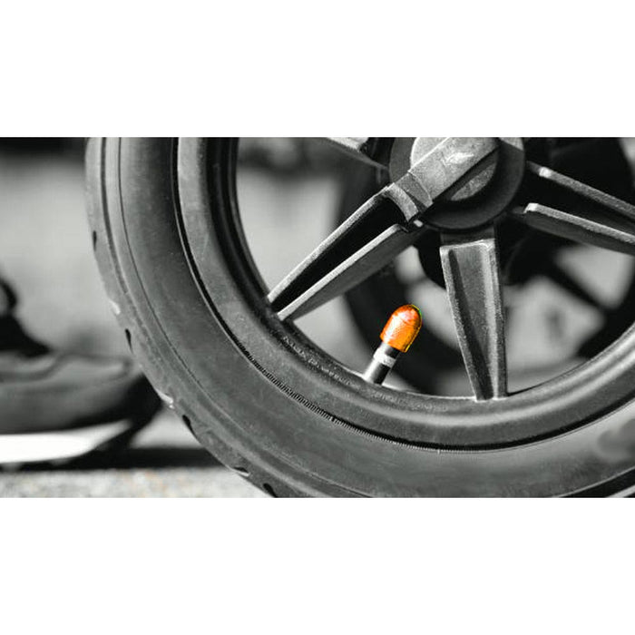 4 Bronze Aluminum Metal Covers Spike Wheel Tire Valve Car Truck Air Caps Stem