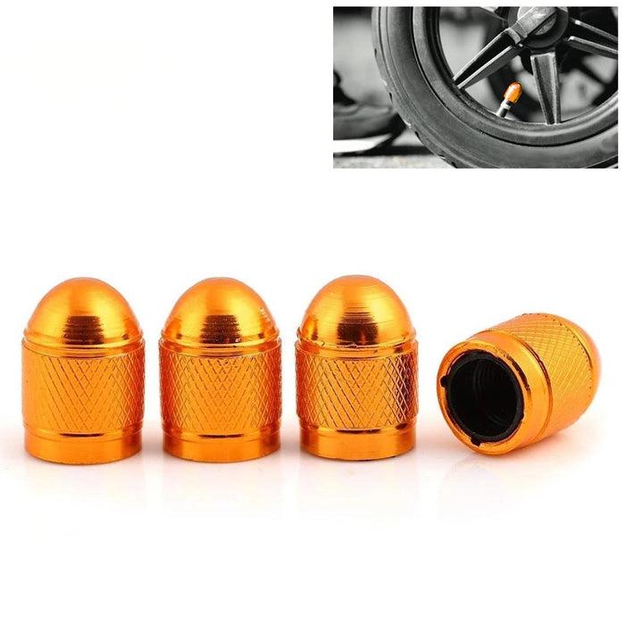 4 Bronze Aluminum Metal Covers Spike Wheel Tire Valve Car Truck Air Caps Stem