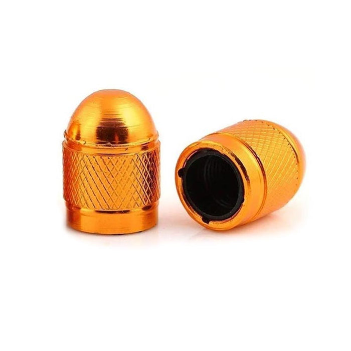 8 Pc Bronze Aluminum Metal Tire Wheel Valve Car Covers Spike Truck Air Caps Stem