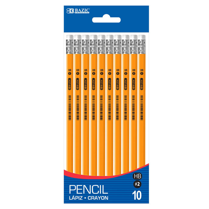 20 Unsharpened School Pencils Wood Latex Free HB #2 Student Exam Premium Pencil