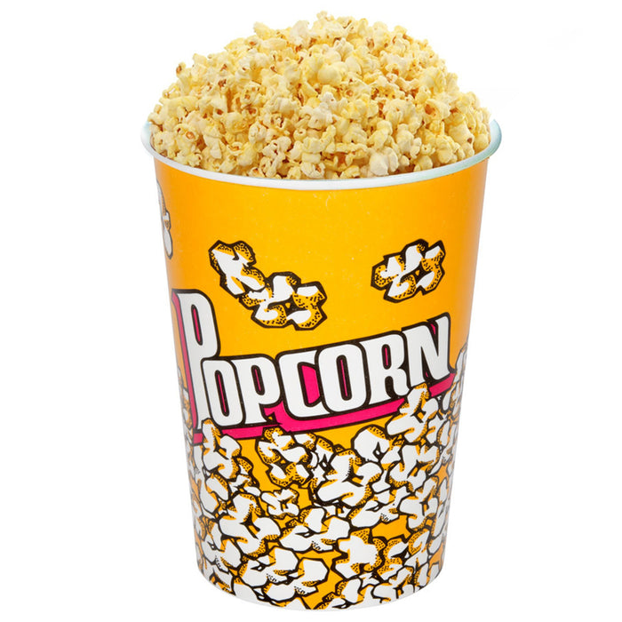 50 Pc Popcorn Bowl Large Reusable Tub Container Movies Superbowl Bucket Movies