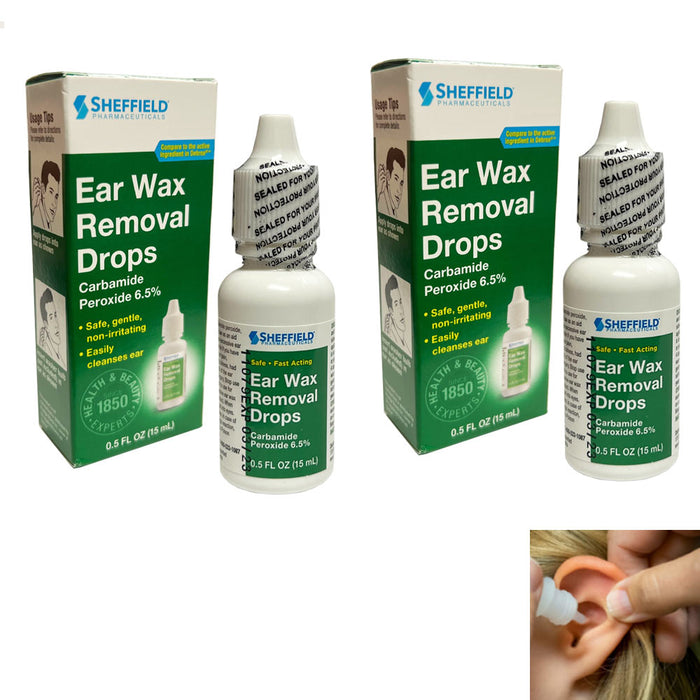 2 Pack Ear Wax Removal Drops Ear Irrigation Aid Remove Cleanse Soften Ear Wax