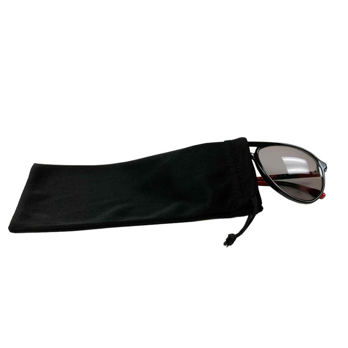 6 Black Microfiber Pouch Bag Case Sunglasses Eyeglasses Glasses Soft Cleaning
