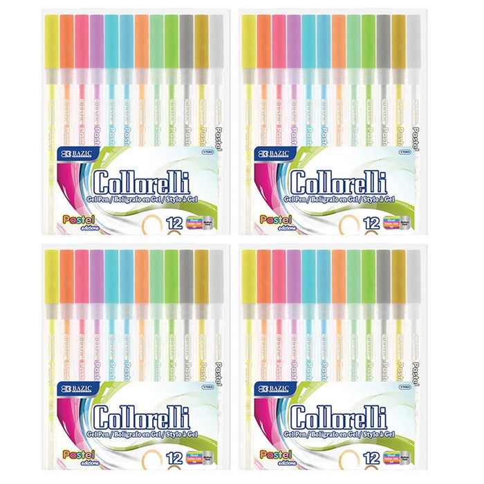 48 Color Gel Pens Pastel Art Markers Adult Coloring Book Drawing Craft Doodling