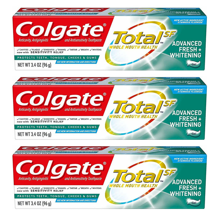 3 Pack Colgate Total Advanced Fresh Whitening Toothpaste Oral Health Tooth Paste