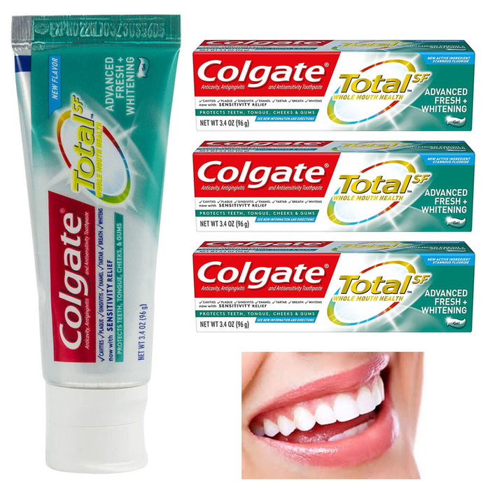 3 Pack Colgate Total Advanced Fresh Whitening Toothpaste Oral Health Tooth Paste