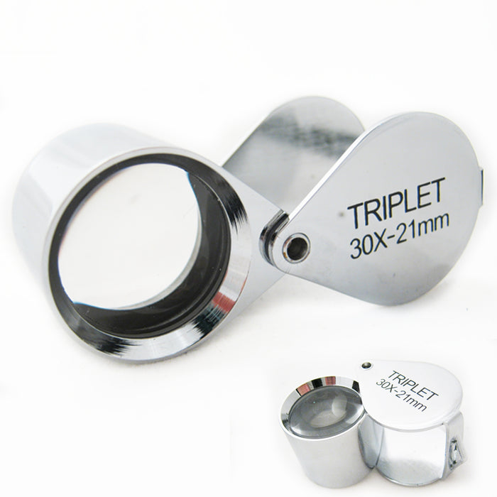 New Mini Illuminated Magnifier Jeweler Eye Jewelry Loupe Loop Led Light 30x 21mm
