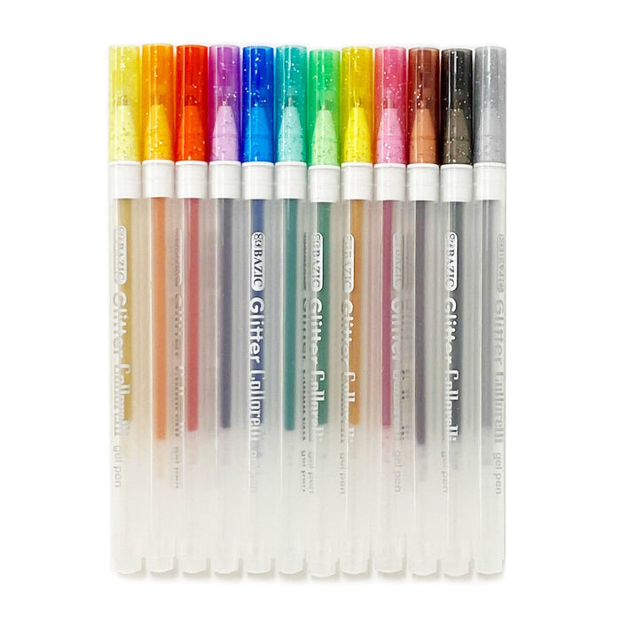 Glitter Pen, Colored Gel Glitter Pen 12 Color Set, Glitter Gel Pens, Glitter  And Metallic Gel Pens For Adult Coloring Book, Colored Gel Pen Fine Point