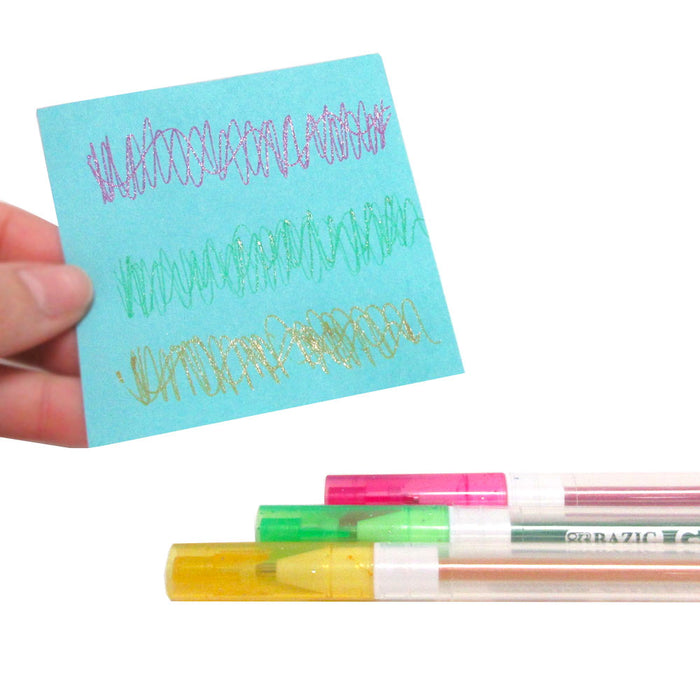 24 PK Glitter Colored Gel Pens Art Set School Sketch Drawing Adult Coloring Book