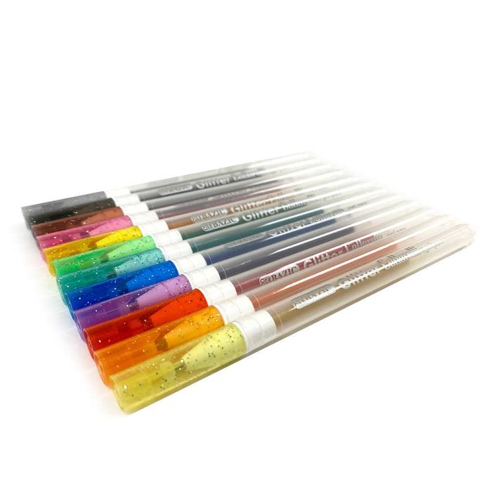 24 Pk Glitter Colored Gel Pens Art Set School Sketch Drawing Adult Coloring Book