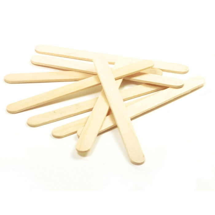 100 pcs Natural Wood Popsicle Sticks Wooden Craft Sticks Wax 4-1/2" x 3/8" New