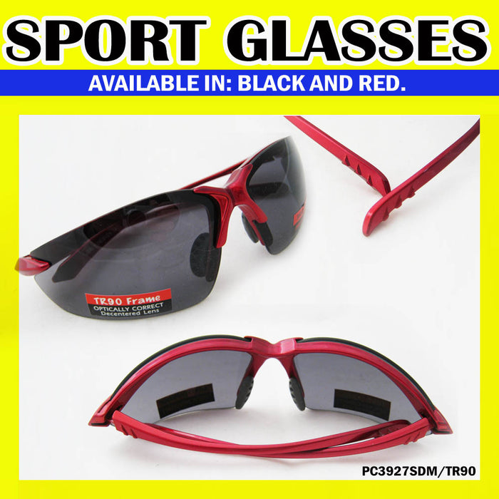 AP Polycarbonate Sunglasses Men Womens UV Protection Shatterproof TR90 Frame Sports, Adult Unisex, Size: One size, Black