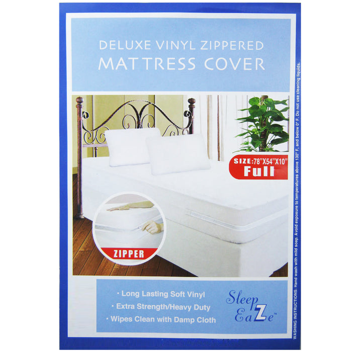 6 Set Full Size Bed Mattress Covers Zipper Plastic Dustproof Water Resistant Bug