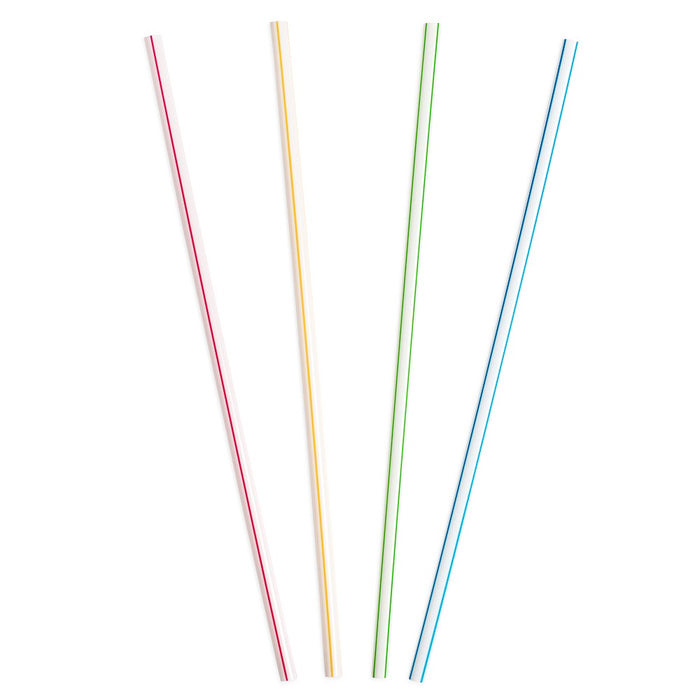 900 PC Striped Straight Straws 9" Plastic Disposable Cocktail Drinking Bar Party