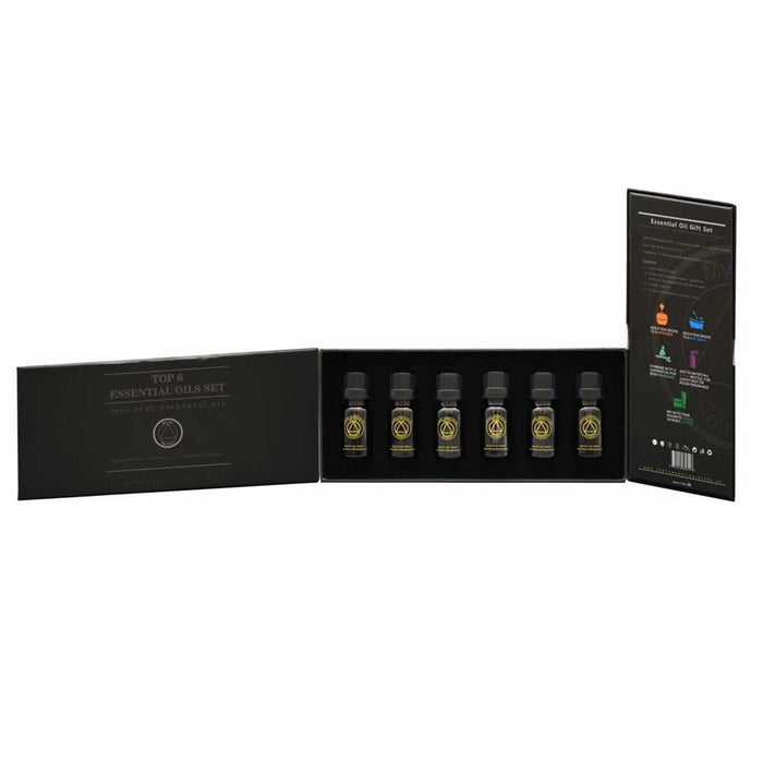 Aromatherapy Top 6 Essential Oil Set 100% Pure Therapeutic Grade 6 Pack Gift Kit