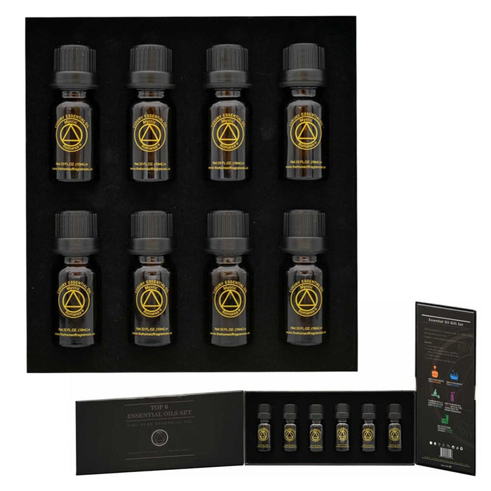 Aromatherapy Top 6 Essential Oil Set 100% Pure Therapeutic Grade 6 Pack Gift Kit