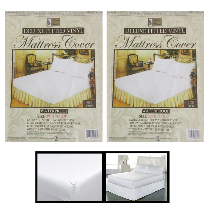 Twin Size Bed Mattress Cover Zipper Plastic Waterproof Bed Bugs Protector  Mites