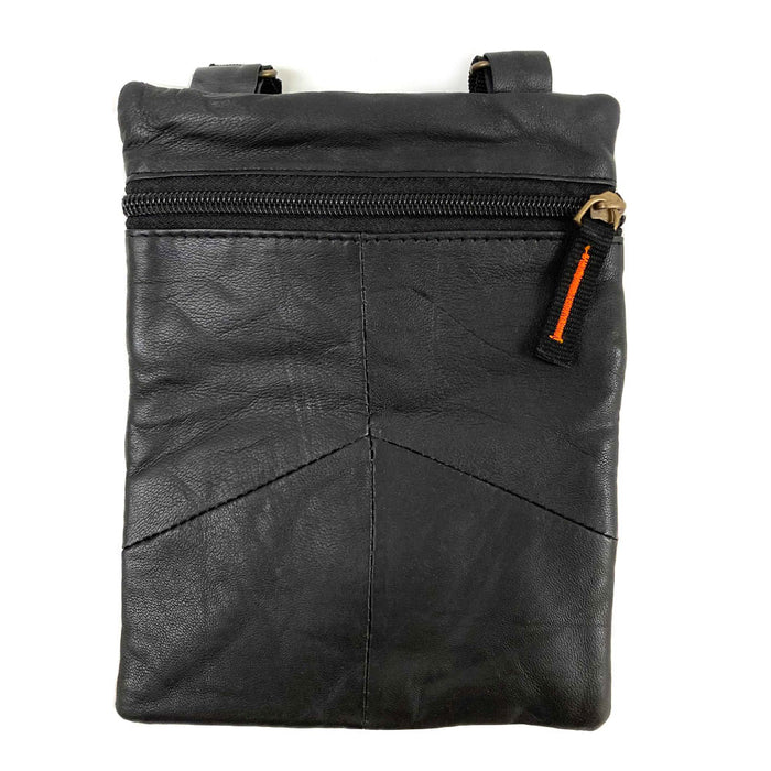 New Genuine Leather Neck Pouch Holder Passport ID Documents Travel Wallet Bag