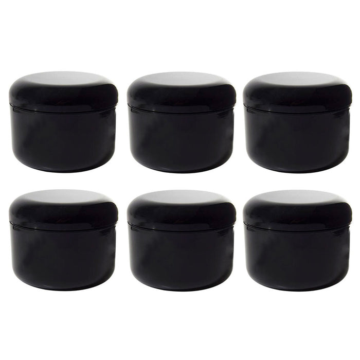 6 PC Plastic Jars Cosmetic Sample Container Pot Cream double Wall Lotion 1.7oz