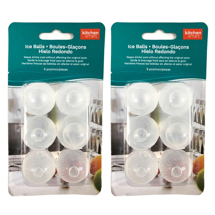 12 Reusable Ice Cube Balls Plastic Refreezable Ice Drinks Bar Parties Whisky !
