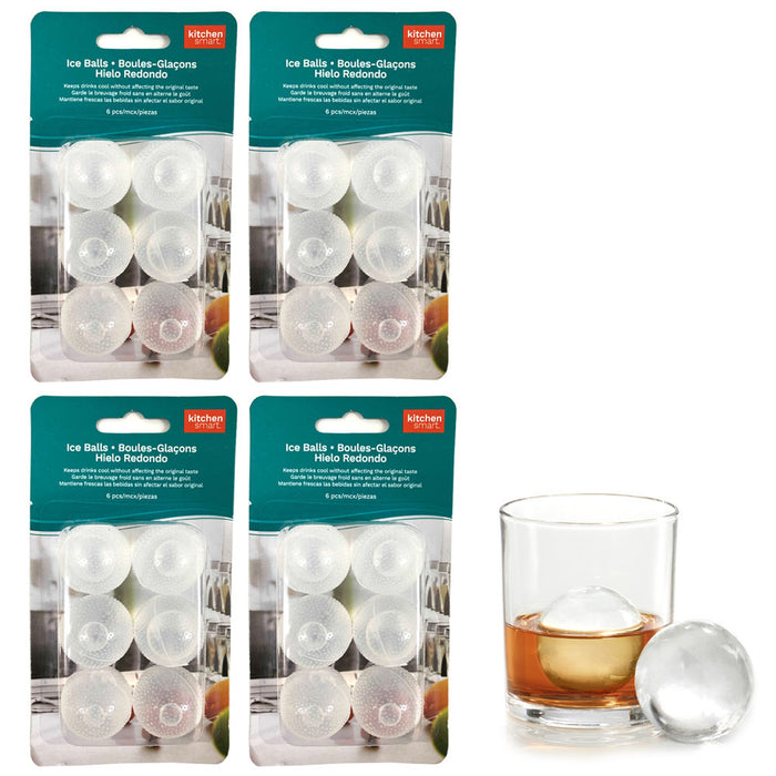 24 Reusable Ice Cube Balls Plastic Refreezable Ice Drinks Bar Parties Whisky !