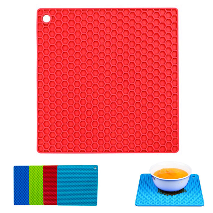 2PC Silicone Pot Holders Trivets Mat Food Safe Heat Resistant Jar Opener Gripper