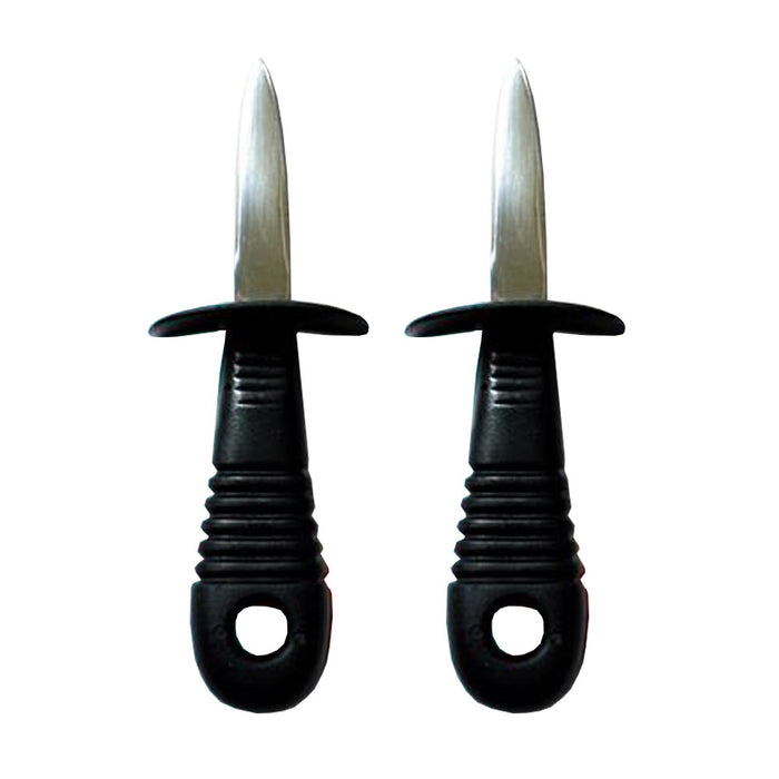 2 Pack Stainless Steel Oyster Knife Shucker Seafood Opener Tool Non Slip Handle