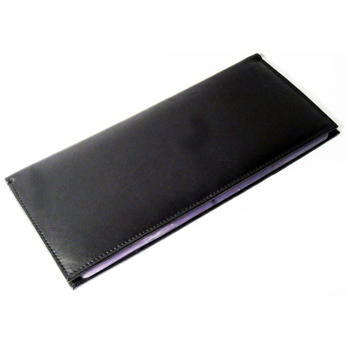 Genuine Leather Business Card Holder Book Organizer 96 Black Office Executives