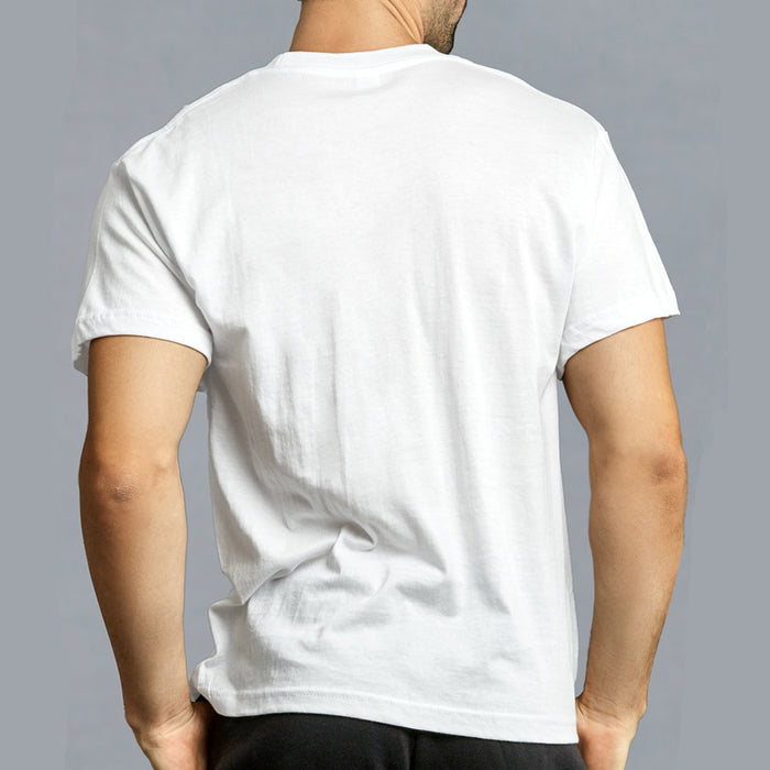 3 Pack Men V-Neck T-Shirt 100% Cotton White Plain Tee Undershirt Comfy Classic S
