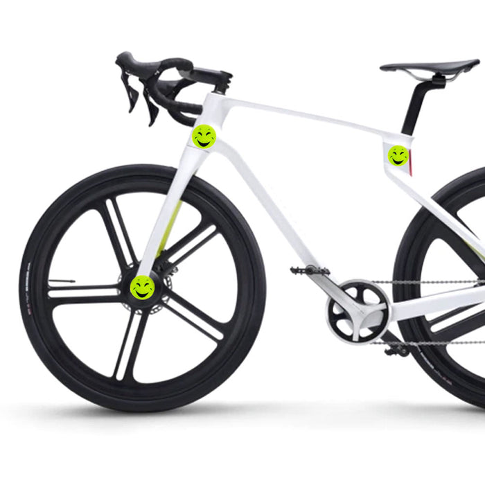 15 PC Emoji Reflective Stickers Neon Decals Night Safety Car Bicycle Bag Helmet