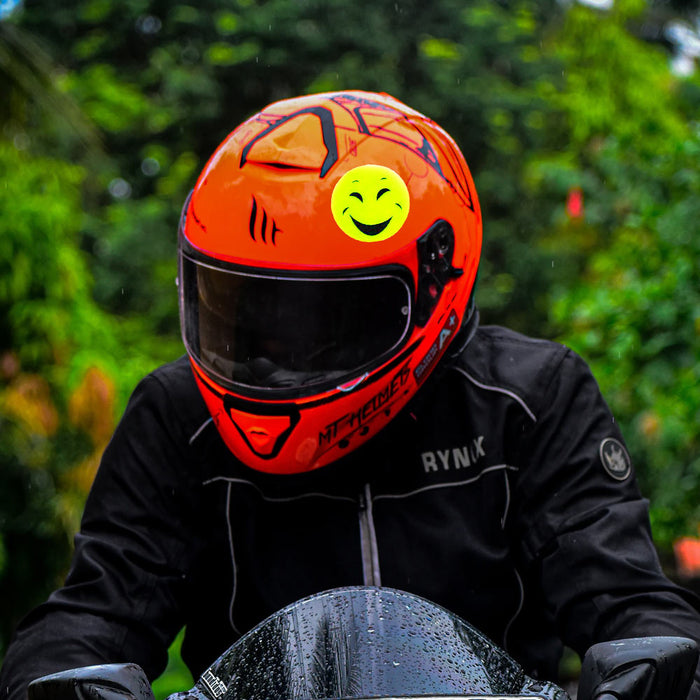 15 PC Emoji Reflective Stickers Neon Decals Night Safety Car Bicycle Bag Helmet