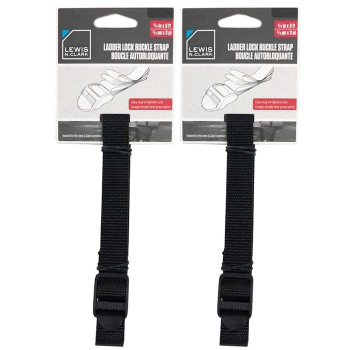 2 Lashing Straps Tie Down Ladder Secure Lock Buckle Travel Luggage Carry Bag 3ft