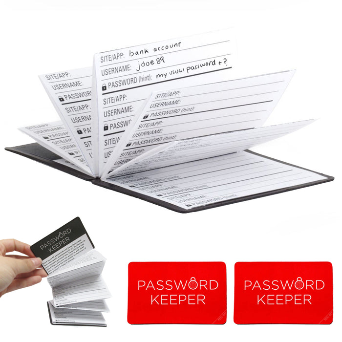 2X Kikkerland Mini Password Book Accordion Organizer Keep Personal Reminder Gift