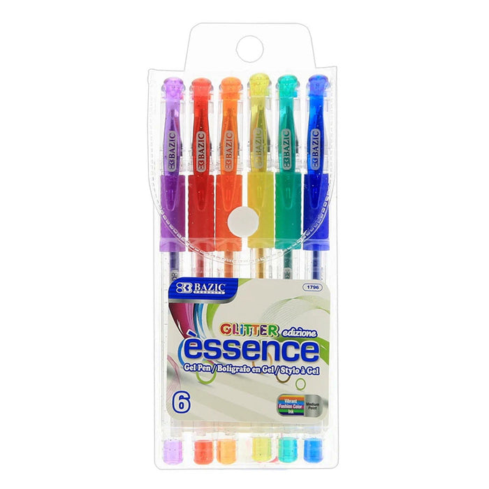 6 PC Gel Pens Colored Glitter Coloring Books Drawing Art Marker Pen Adult Kids