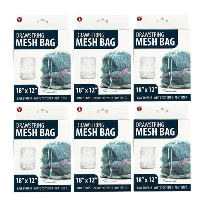 6 PC Laundry Bag Storage Hamper Wash Delicates Clothes Heavy Duty 18" X 12"