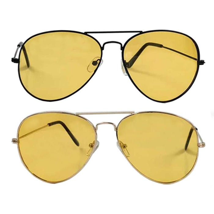 1 Pilot Polarized Sunglasses Fashion Yellow Lens Night Driving Glasses —  AllTopBargains