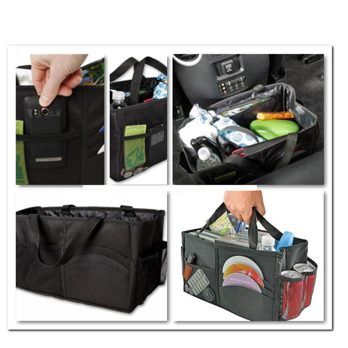 Multipurpose Car Console Center Organizer Trunk Tidy Storage Folding Bag Auto !