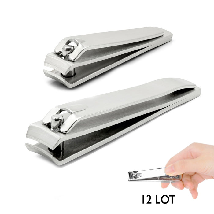 Lot of 12 Deluxe Fingernail Nail Clippers Cutter Trimmer Manicure Toe Pedicure