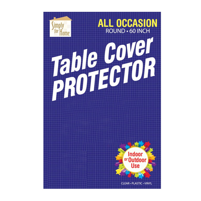 Clear Plastic Tablecloth Protector Table Cloth Vinyl 60" Round Cover Transparent