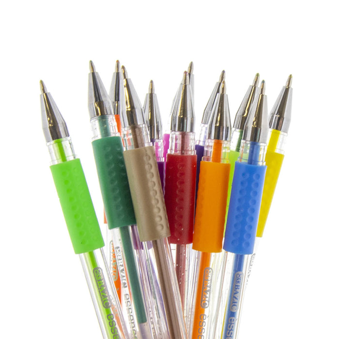 Essentials By Leisure Arts - Gel Pens Set, 12pc, Gel Pens, Colored Pens,  Gel Pens Colored, Glitter Gel Pens, Colorful Pens, Color Pens Gel, Glitter