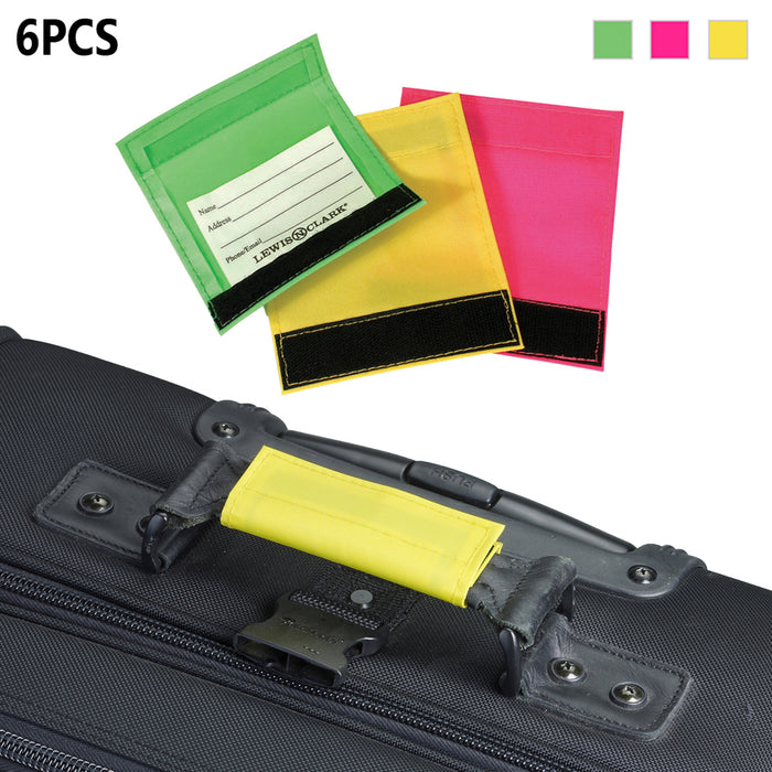 6 Pc Lewis N. Clark Luggage Handle Grip Wraps Suitcase Identifier Name ID Travel