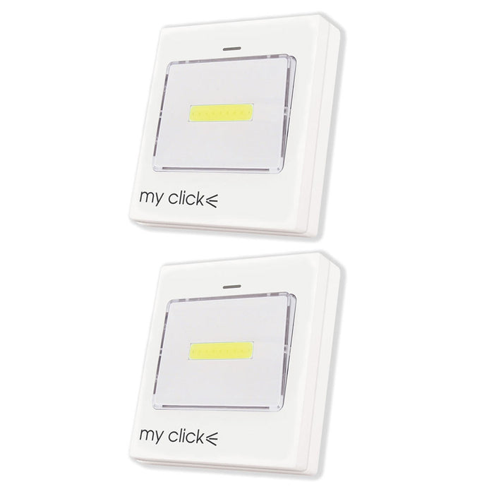 2 LED Night Light Cordless COB LED Light Switch Cabinet Closet Battery Operated