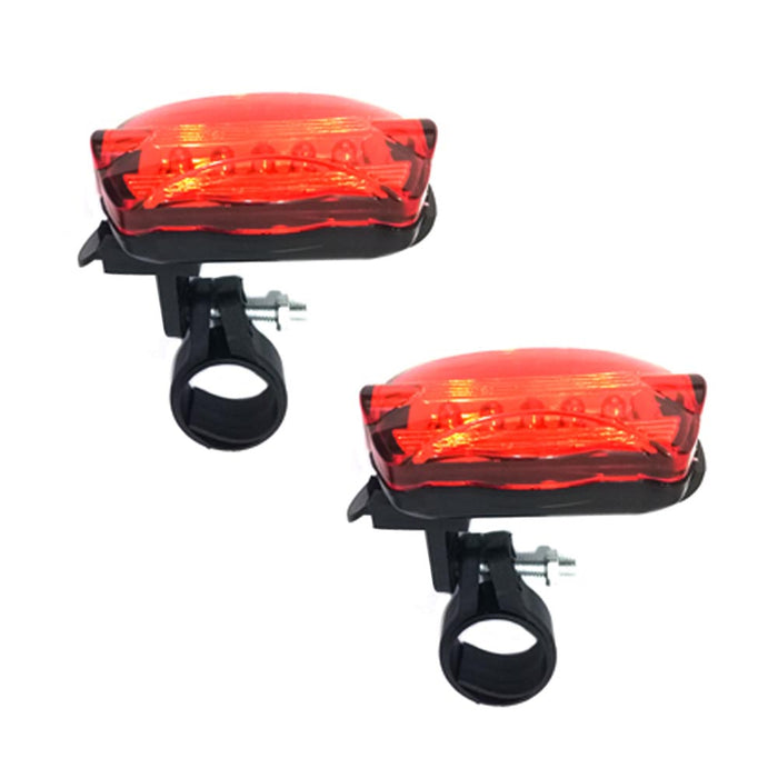 2pc Bike Light 5 LED Night Tail Bicycle Rear Cycling Safety Ultra Flashlight