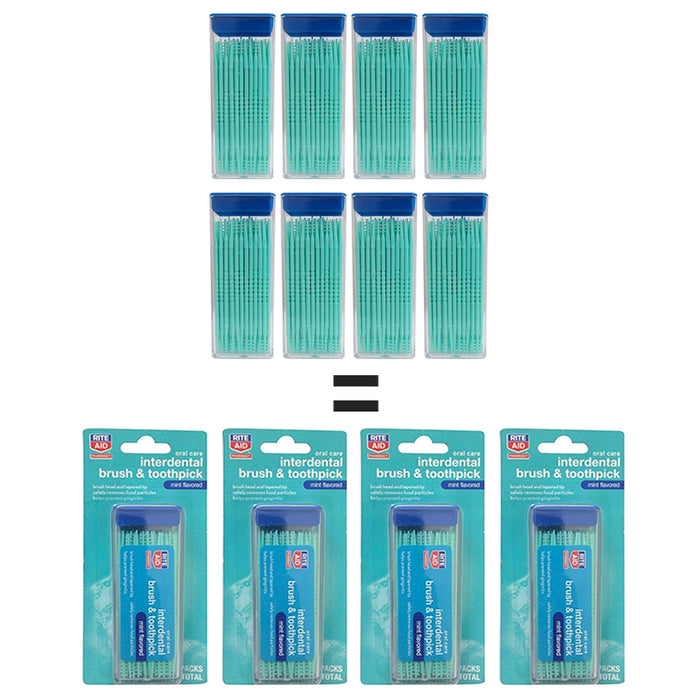 480 Interdental Toothpicks Mint Flavored 8 Pack Brush Pick Help Fight Gingivitis