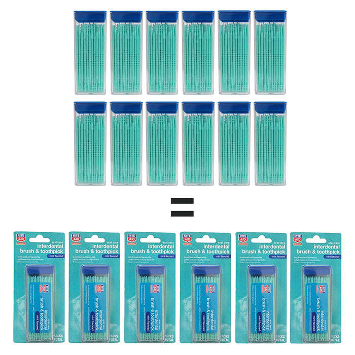 720PCS Interdental Toothpicks Helps Fight Gingivitis 12 Pack Mint Flavored Brush