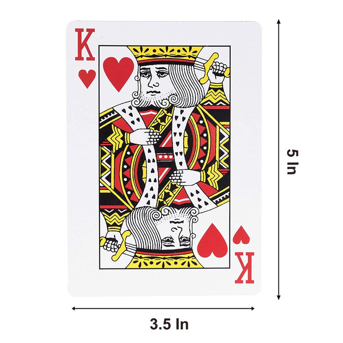 4 Deck Playing Cards Poker Rummy Canasta Jumbo Card Games Family Euchre Pinochle