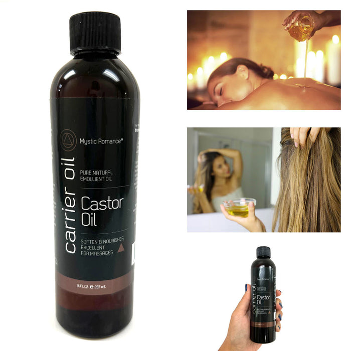 Castor Oil Pure Carrier Oil Massage Natural Skin Moisturizer Eyebrow Hair Growth