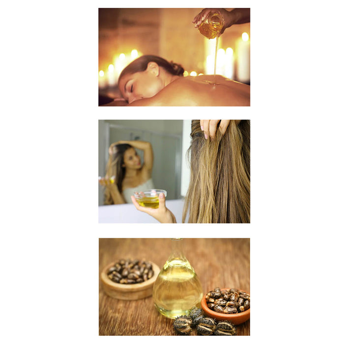 Castor Oil Pure Carrier Oil Massage Natural Skin Moisturizer Eyebrow Hair Growth