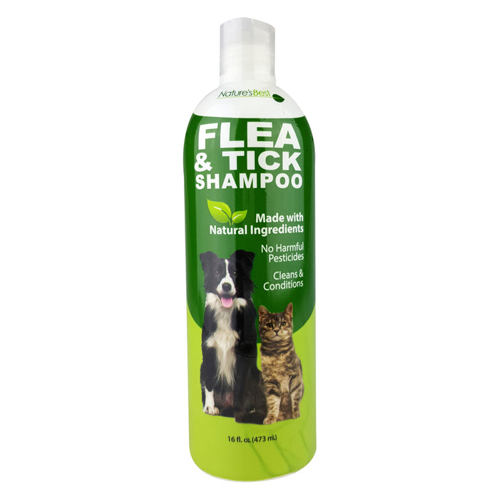 2x 16oz Flea Shampoo Tick Natural Pet Dogs Conditioner Cleaning Bath Shower Wash