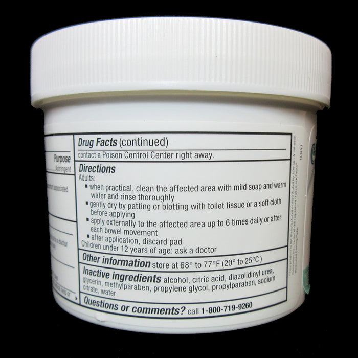 Medicated Cooling Pads 100 Ct Jar Hemorrhoidal w/ Witch Hazel Hygienic Cleansing